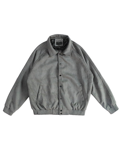 Chaqueta de Béisbol Suede Desgastada para Hombre - Image 12