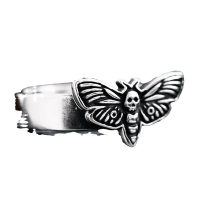 Anillo de Acero Inoxidable Estilo Retro con Diseño de Polilla para Hombre - Image 4