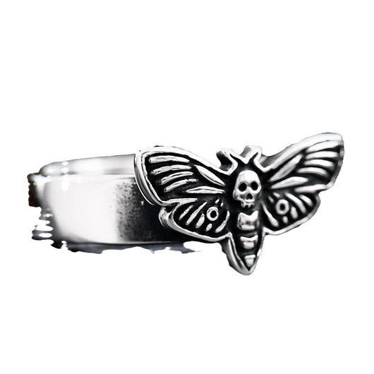 Anillo de Acero Inoxidable Estilo Retro con Diseño de Polilla para Hombre - Image 4