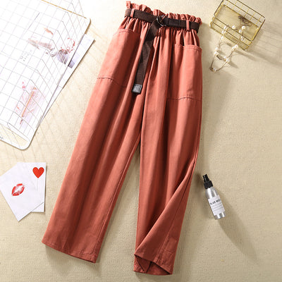 Pantalones Casuales con Cintura Elástica y Estampado Floral - Image 9