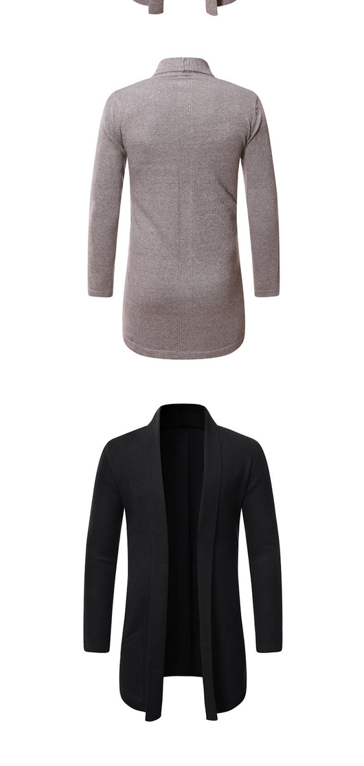 Cardigan Suéter Tejido Tipo Trench Coat para Otoño - Image 10