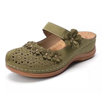 Sandalias Cuña Vintage con Flores para Mujer - Comodidad de Verano - Image 5