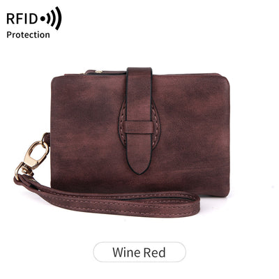 Cartera Mujer Cuero Suave RFID Protegida Compacta Colores Lisos - Image 15