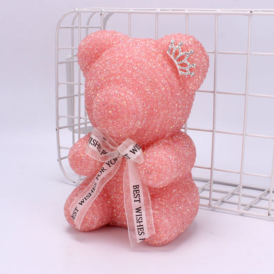 Osito de Cristal con Corona - Regalo Sorpresa Cumpleaños Diamante Espuma - Image 7