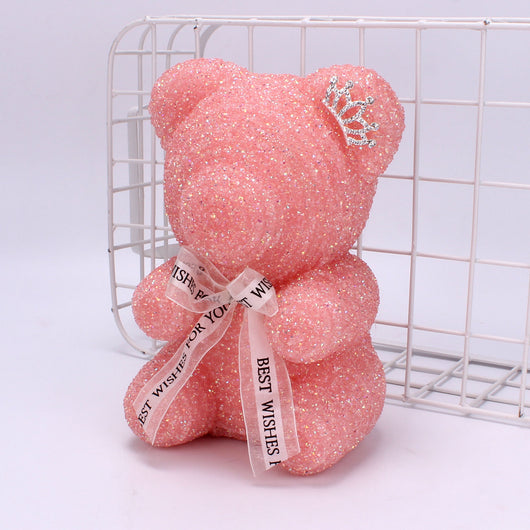 Osito de Cristal con Corona - Regalo Sorpresa Cumpleaños Diamante Espuma - Image 7