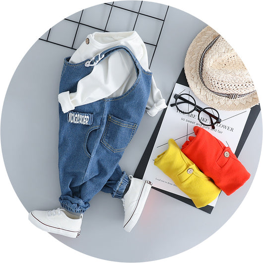 Conjunto de Tirantes Denim para Bebé - Image 2