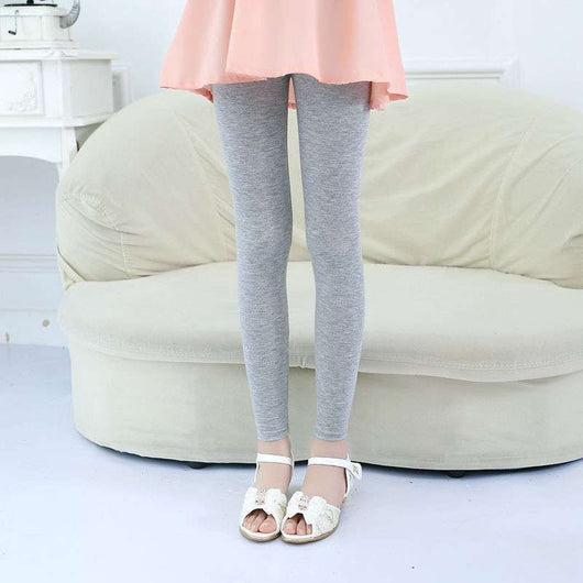 Leggings Niña Verano Modal Delgado Pantalón 3/4 Elástico Talla Grande - Image 16