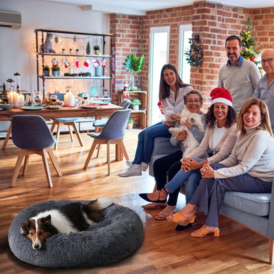 Cama Donut para Perros - Cómoda Felpa Suave Lavable - Image 100