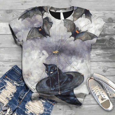 Playera Estampado Gato para Mujer - Manga Corta - Image 6