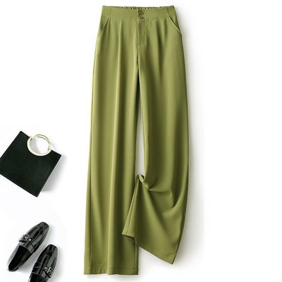 Pantalones Anchos de Cintura Alta en Gasa - Estilo Casual Elegante - Image 16
