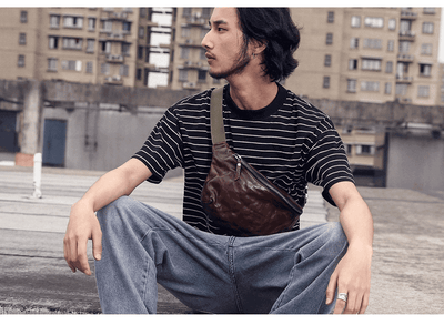 Bolsa Bandolera de Cuero Retro para Hombre - Image 10