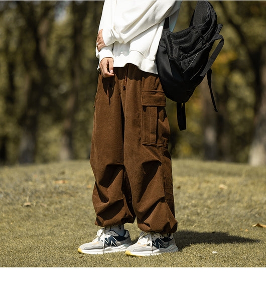 Pantalones de Pana Anchos Casuales para Otoño e Invierno - Image 27