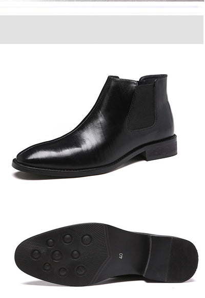Botas Martin Puntiagudas de Cuero para Hombre - Estilo Británico Premium - Image 17