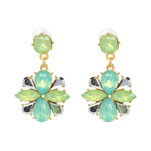 Aretes Retro de Perla y Diamante en Aleación - Image 13