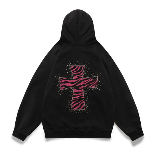 Sudadera Estampado Leopardo con Capucha Suelta para Parejas - Image 20