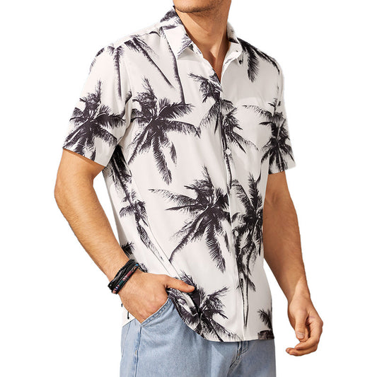 Camisa Hawaiana Blanca para Hombre - Estilo Casual Playa - Image 2