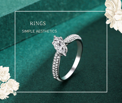 Anillo de Diamante en Plata 925 Estilo Lujo Minimalista - Image 2
