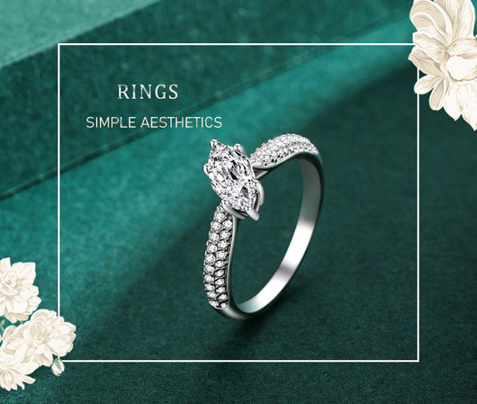 Anillo de Diamante en Plata 925 Estilo Lujo Minimalista - Image 2