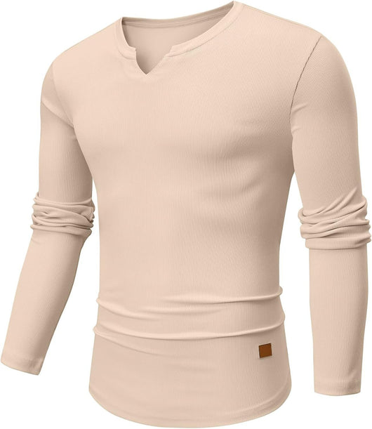 Camiseta Manga Larga Hombre Otoño Invierno - Diseño Sólido Casual - Image 29