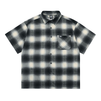 Camisa Cardigan Cuadros Clásico con Bolsillos y Manga Corta - Image 11