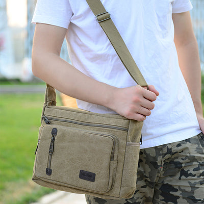 Bolsa Mensajera Retro Hombre con Diseño de Capas - Image 13