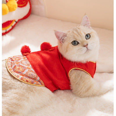 Chaleco Tang Tradicional con Estampado de Flor de Cerezo para Mascotas Pequeñas - Abrigo Cálido para Otoño e Invierno - Image 24