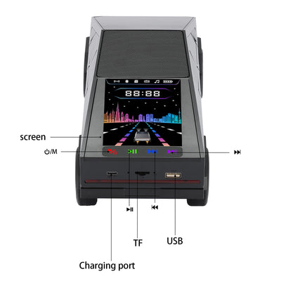 Parlante Portátil Bluetooth WS-580 con Pantalla Digital, Sonido HD y Radio FM - Image 11