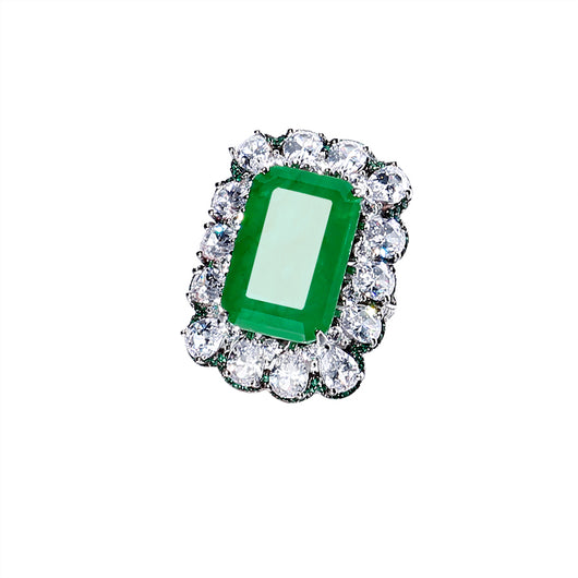 Anillo de Esmeralda en Plata Esterlina Frosty - Image 9