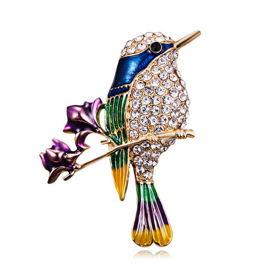 Broche de Pájaro en Rama - Accesorio Versátil en Aleación para Pecho