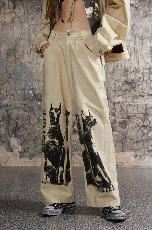 Pantalones Doberman Pinscher Estilo Hip Hop Hombre Oversize - Image 13