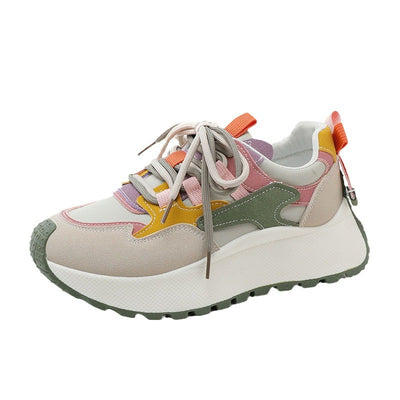 Tenis Dad Shoes Mujer Verano Otoño con Plataforma y Detalles en Contraste - Image 4