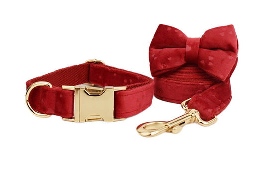 Collar de Mascota en Terciopelo con Cuerda de Tracción - Image 26