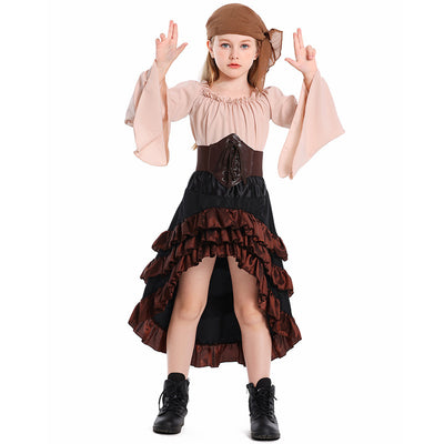 Vestido Halloween Asimétrico con Volantes y Cintura Alta - Image 7