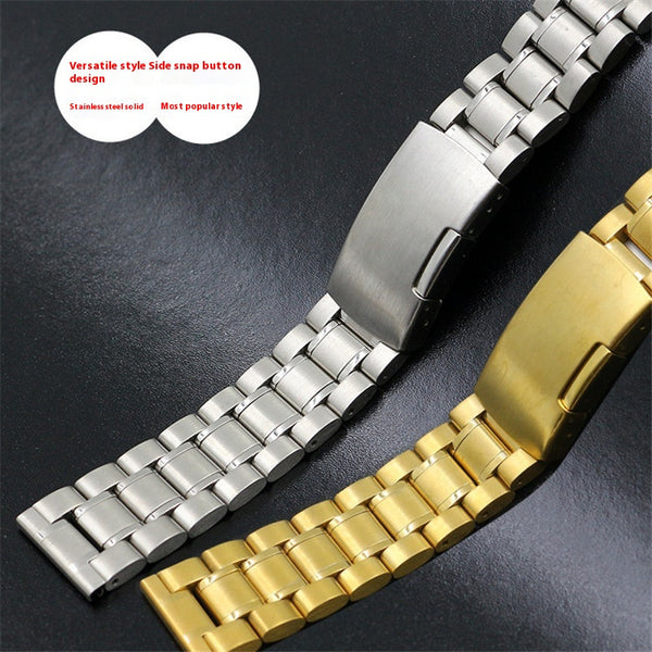 Correa de Reloj 22mm Cinco Eslabones Acero Inoxidable Sólido