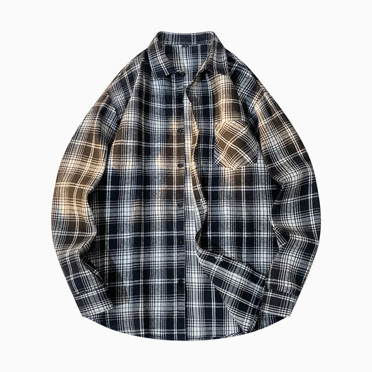 Camisa-Chaqueta Casual de Cuadros para Hombre - Image 6