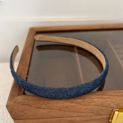 Diadema Retro de Tela Denim con Estilo Minimalista - Image 8