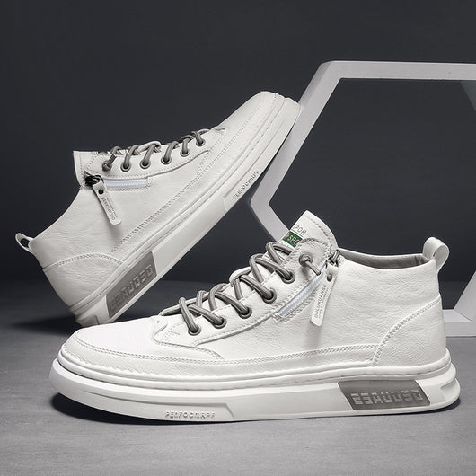 Tenis Casuales de Cuero Suave para Hombre con Caña Alta - Image 5