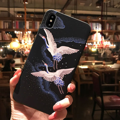 Funda Negra Mate con Diseño Chino Grabado - Image 5