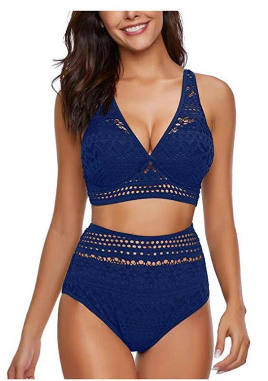 Bikini Enterizo de Cintura Alta con Detalles de Encaje - Image 5