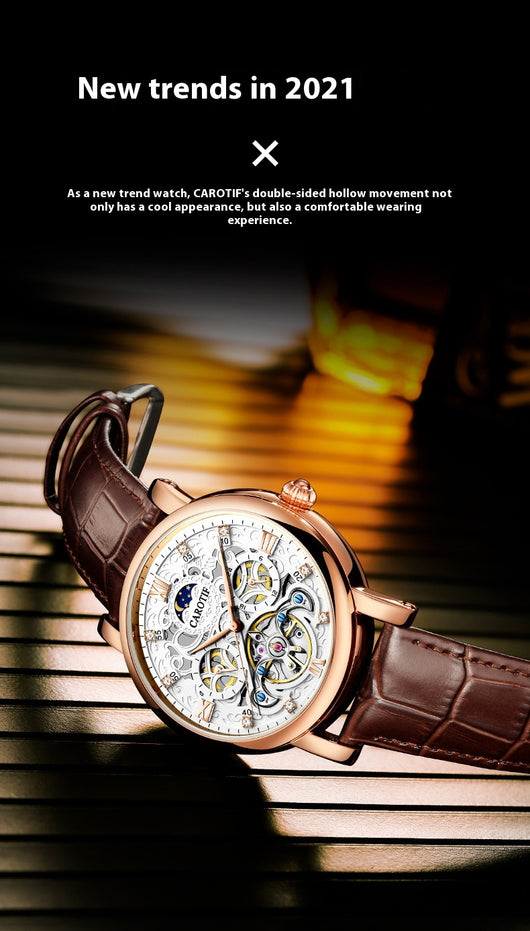 Reloj de Cuero Impermeable con Esfera Luminosa para Hombre - Image 9