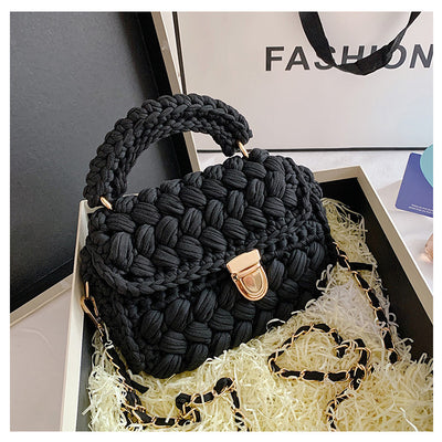 Bolsa Mensajera Tejida a Mano - Diseño Artesanal Crochet - Image 4