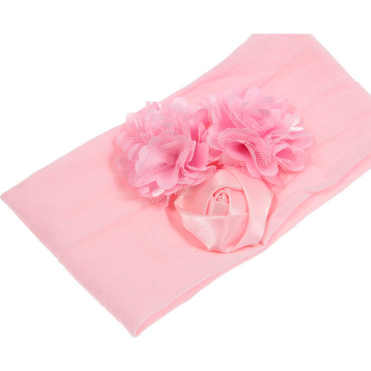 Diadema para Bebé con Flor de Satén y Malla - Image 16