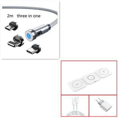 Cable Magnético 3 en 1 de 540° Rotativo - Carga Rápida Android, USB-C y Lightning - Image 27
