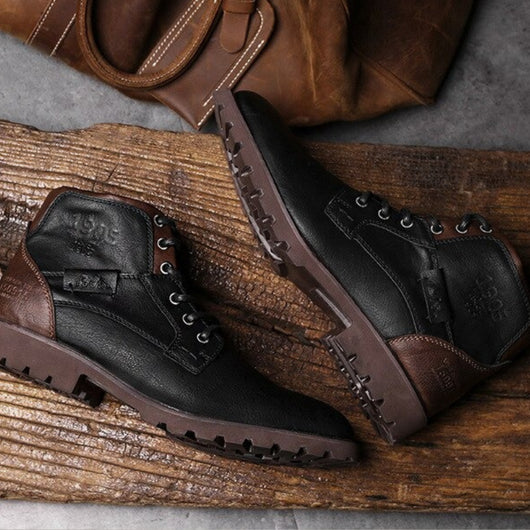 Botas Altas de Cuero con Cintura Alta para Hombre y Mujer