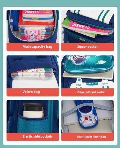 Mochila Escolar Impermeable y Ligera con Diseño Astronauta - Image 19