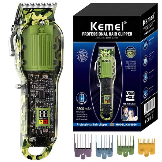 Cortadora Eléctrica Digital con Pantalla LED y Diseño Camuflaje Transparente - Image 3