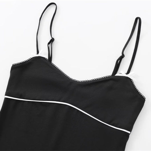 Chaleco Tejido Slim Fit Color Café con Tirantes Finos - Image 3
