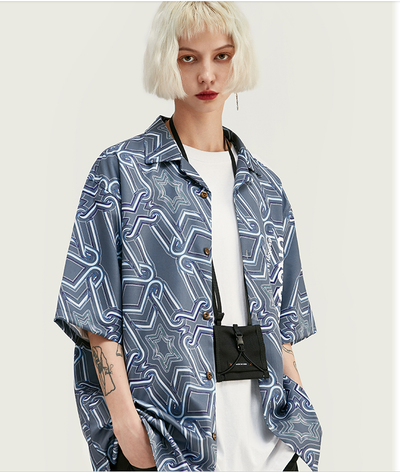 Camisa Streetwear Estampado Hawaiano para Hombre