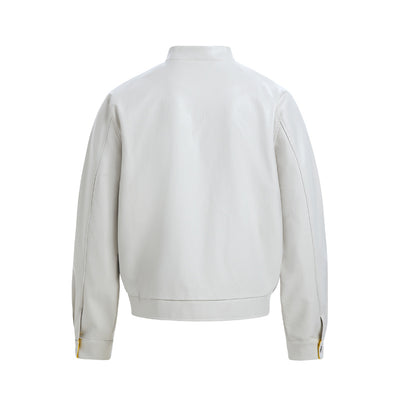 Chaqueta de Cuero PU Estilo Motociclista Americana con Parches - Image 4