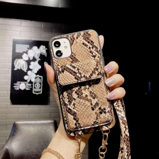 Funda Protectora para Teléfono con Patrón Piel de Serpiente y Compartimentos para Tarjetas - Image 21
